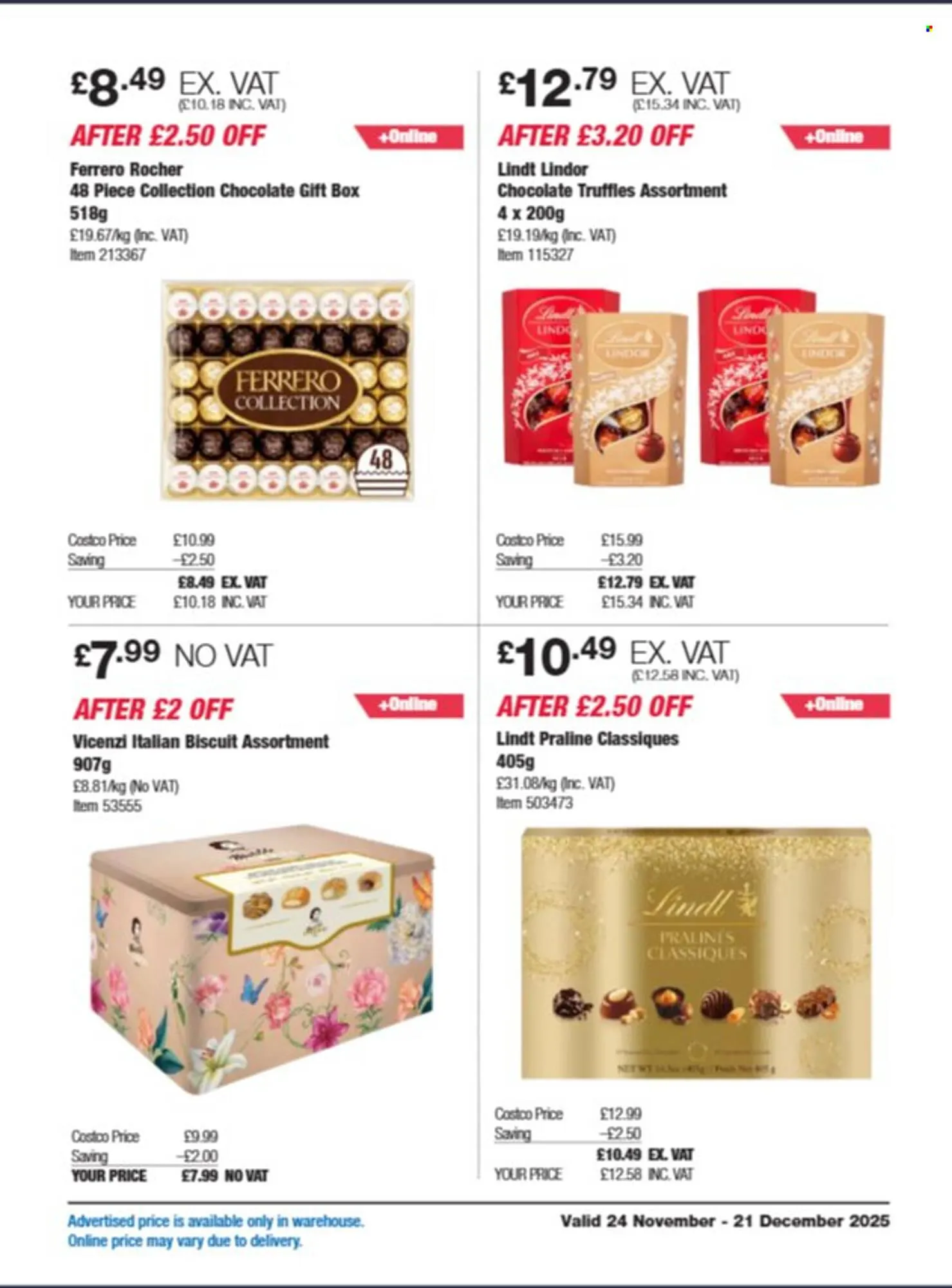 Costco leaflet from 24 November to 21 December 2025 - Catalogue Page 25
