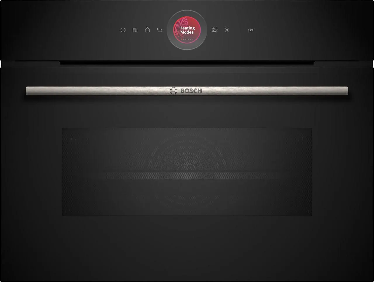 Bosch Serie 8 CMG7241B1B Built In Compact Electric Single Oven with Microwave Function - Black