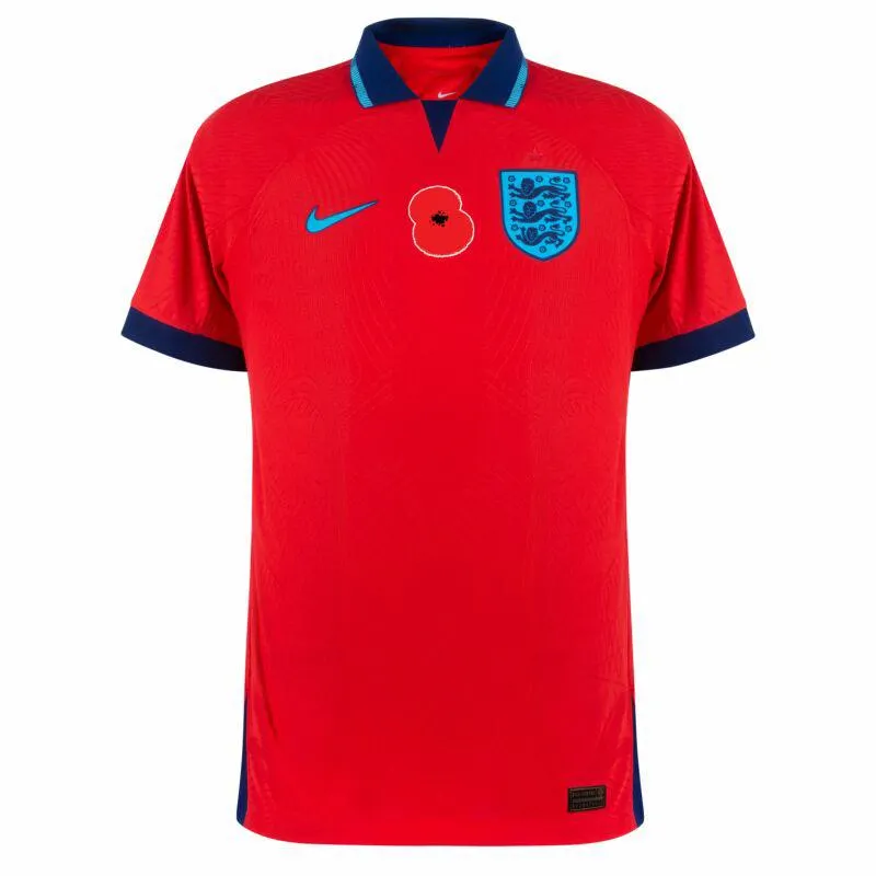 Nike England Away Dri-Fit ADV Match Shirt incl. FREE British Legion Poppy 2022-2023