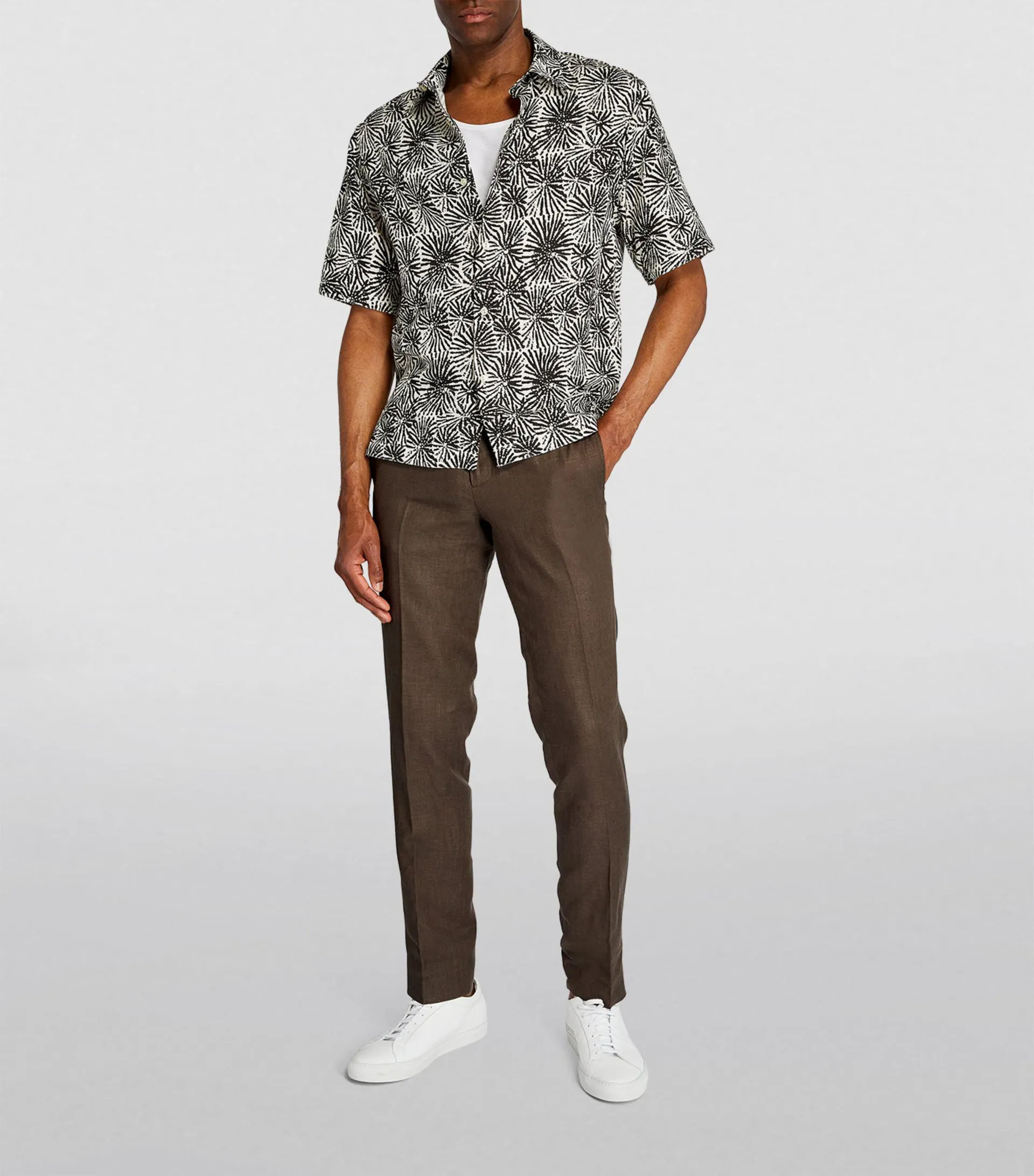 Linen Pleated Trousers