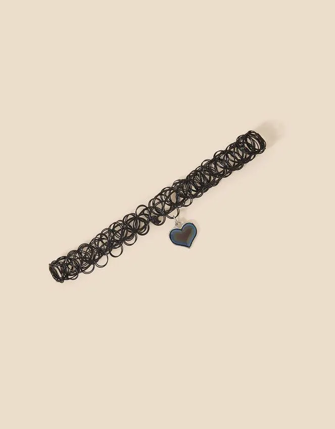 Girls Heart Pendant Choker