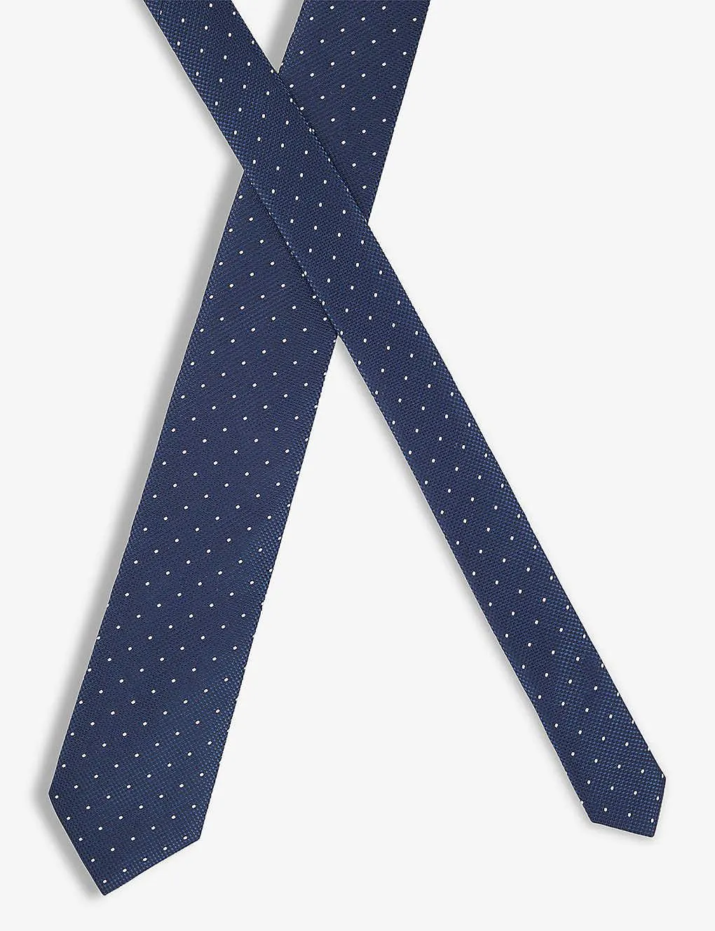 Dot-pattern wide-blade silk-blend tie