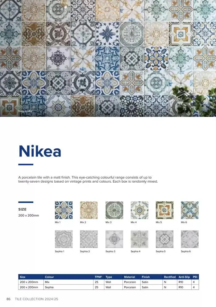 Tile Collection from 14 January to 31 May 2025 - Catalogue Page 86