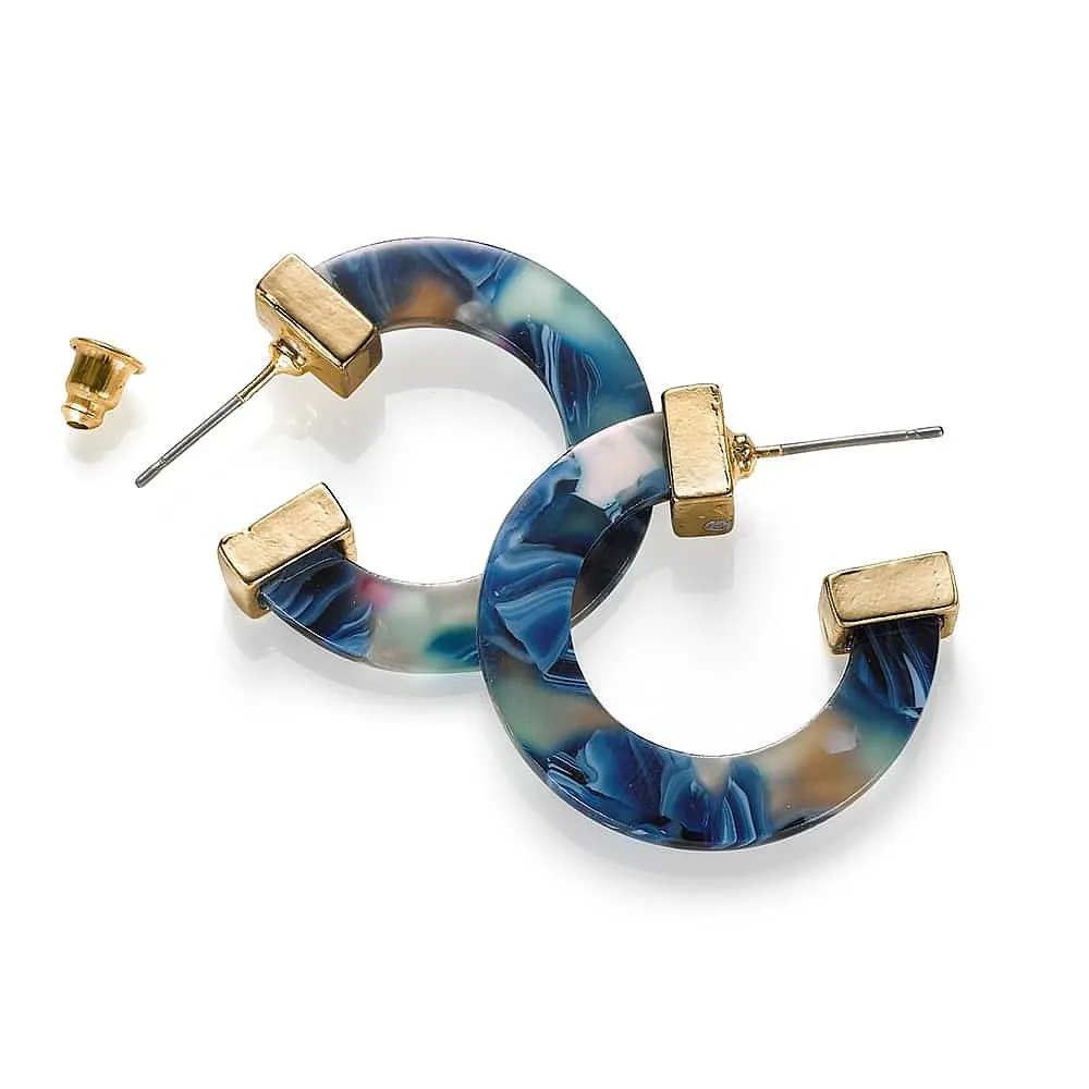 Better In Blue Hoop Earrings
