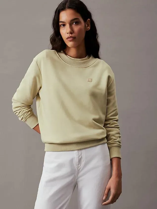 Cotton Terry Badge Sweatshirt
