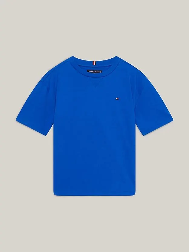 Flag Embroidery Crew Neck T-Shirt