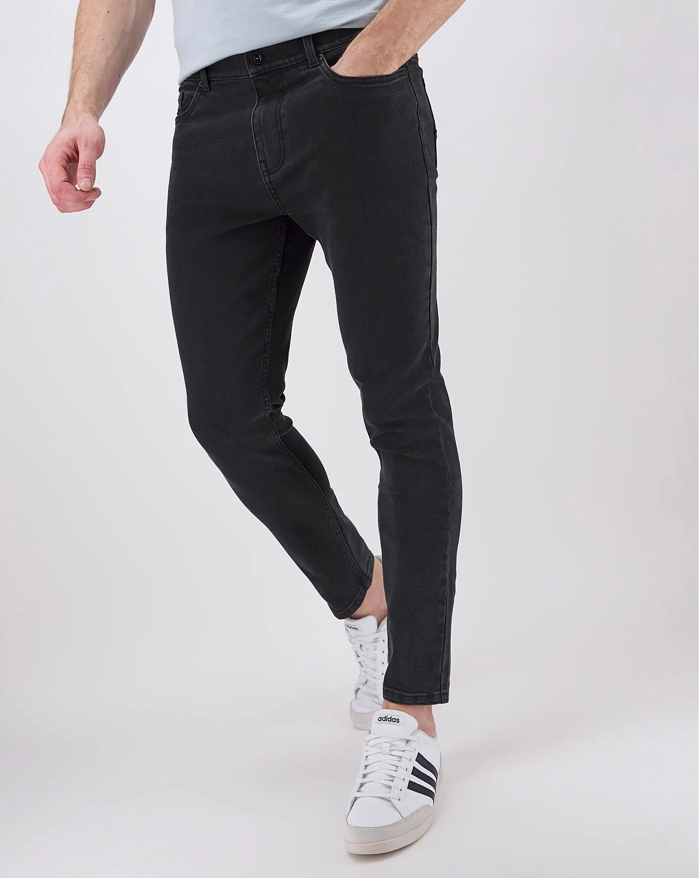 Black Wash Skinny Fit Stretch Jeans