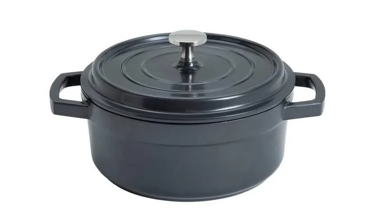 Habitat 2.4 Litre Aluminium Casserole Dish - Black