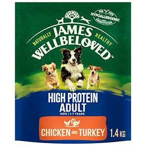 James Wellbeloved High Protein Grain Free Dry Adult Dog Food Chicken&Turkey 1.4kg