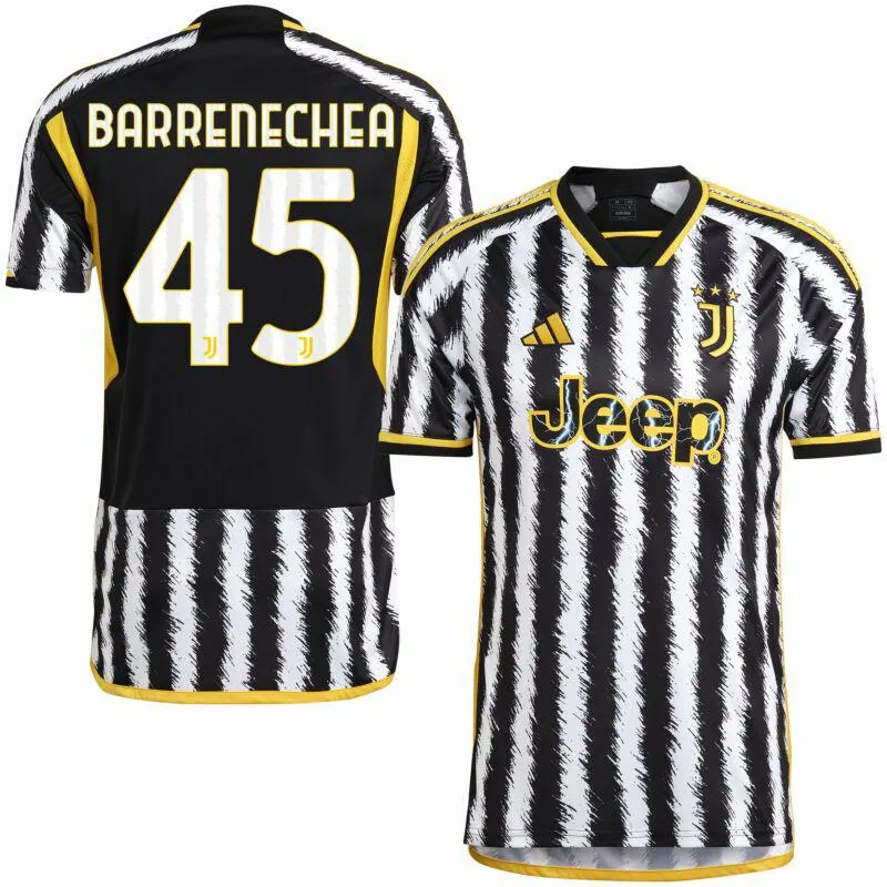 adidas Juventus Home Barrenechea 45 Shirt 2023-2024 (Official Printing)