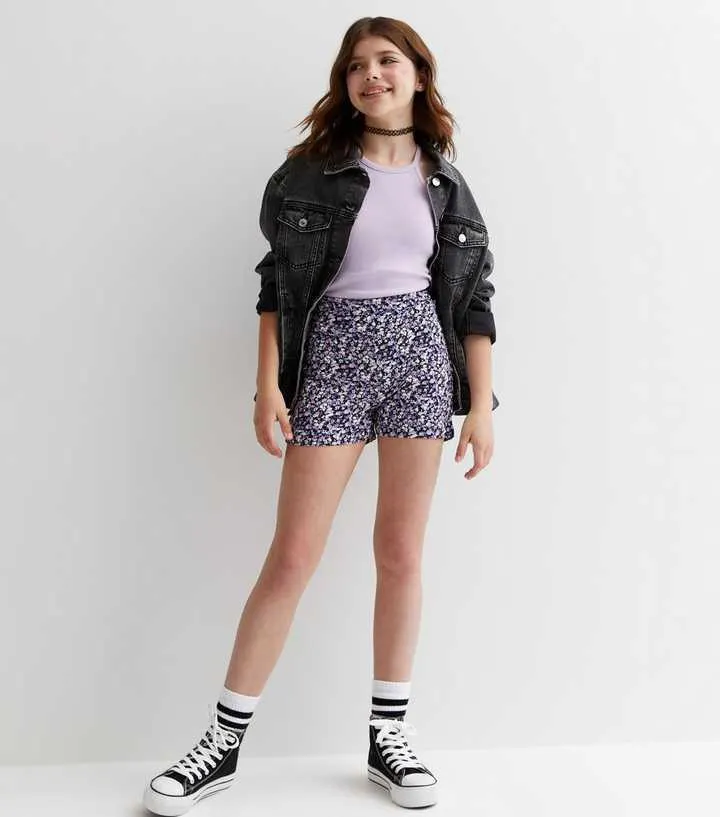 KIDS ONLY Blue Floral Shorts