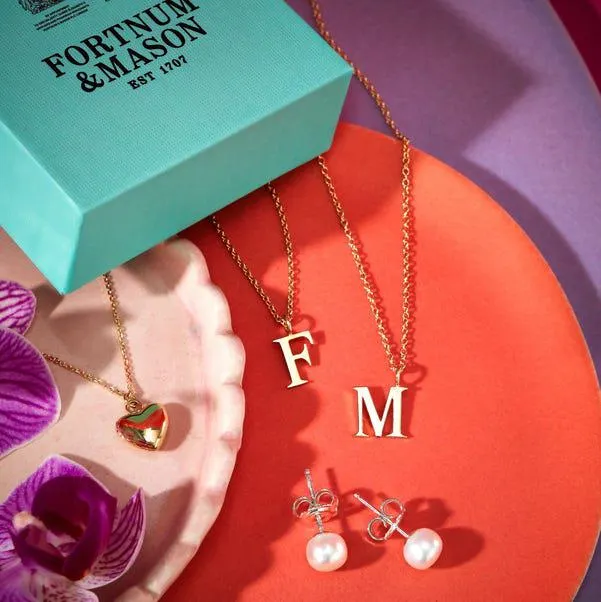 Fortnum & Mason X EC One 9ct Gold Initial Necklace, F
