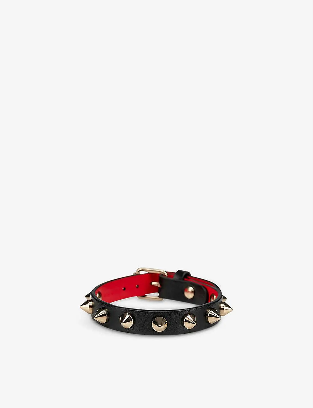 Loubilink spike-embellished leather bracelet