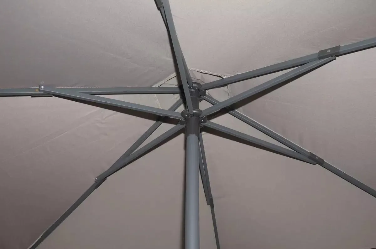 Push Up Round 2m Parasol - Grey