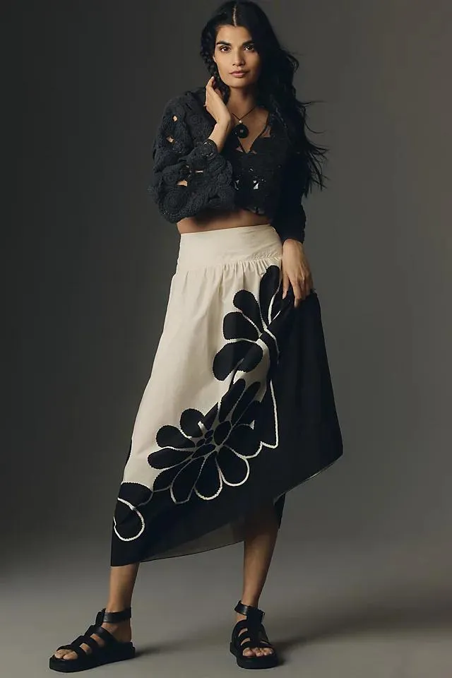 By Anthropologie Patterned Crochet Shrug