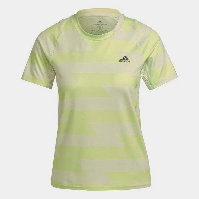 adidas Fast Allover Print Womens Running T-Shirt