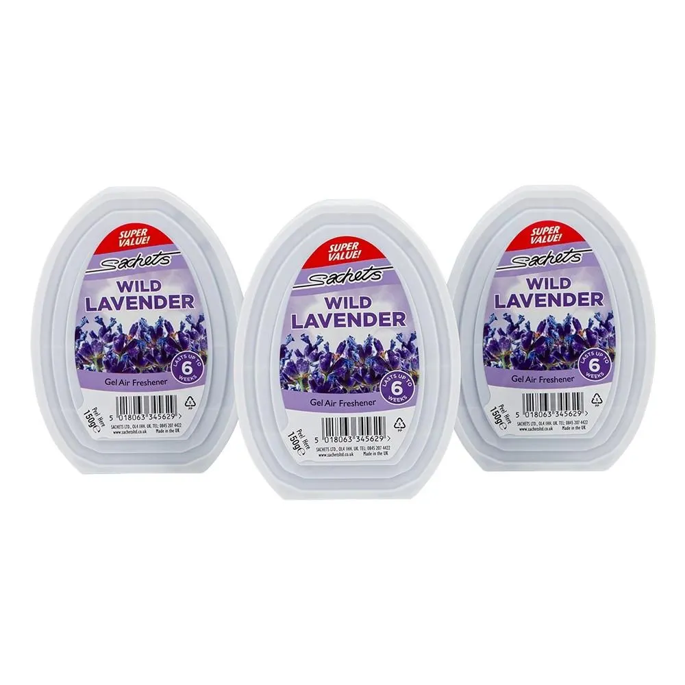 SOLID GEL AIR FRESHENER - LAVENDER 3 PACK