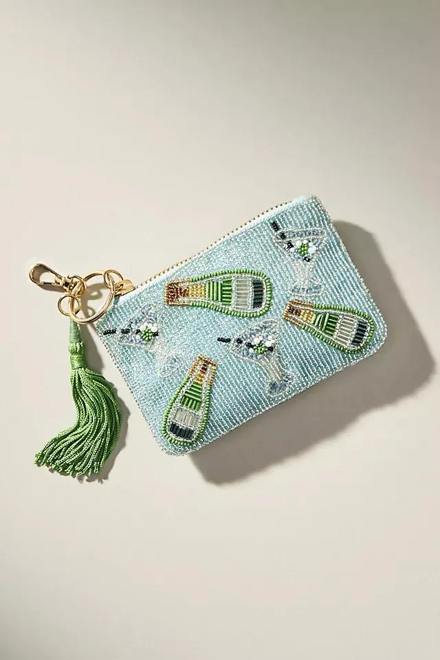 By Anthropologie Beaded Icon Coin Purse