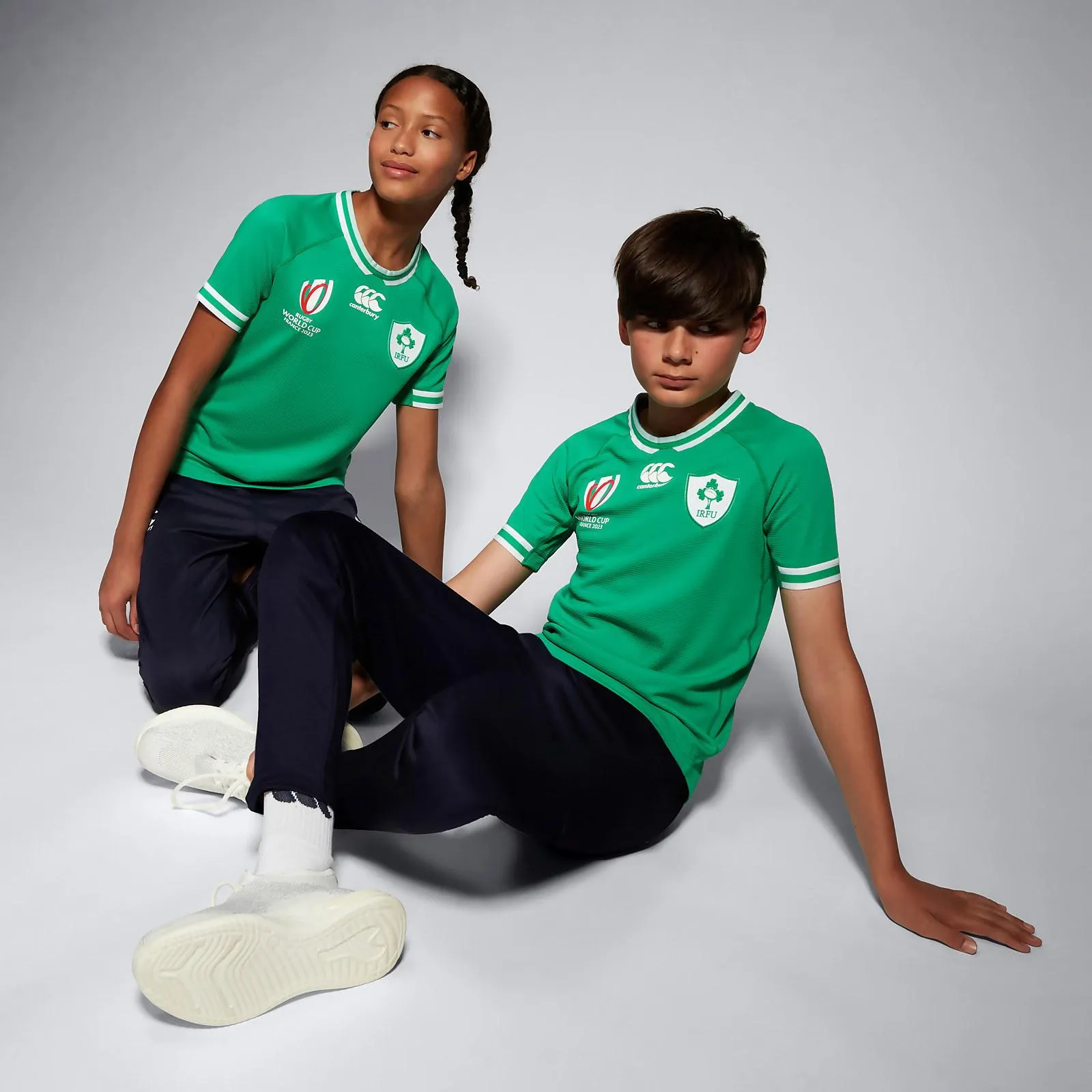 JUNIOR UNISEX IRELAND HOME PRO JERSEY JUNIOR RWC23 GREEN