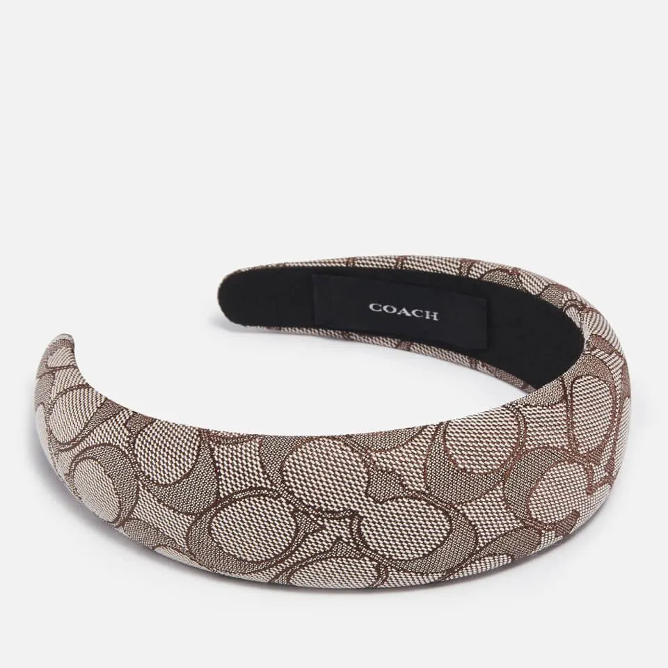 Coach Signature C Logo-Jacquard Cotton-Blend Headband