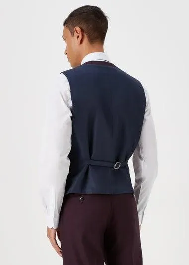 Taylor & Wright Putney Plum Suit Waistcoat - Small