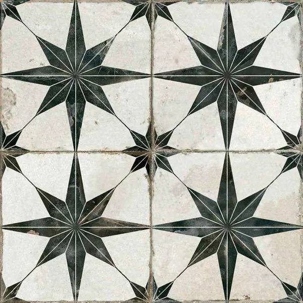 Scintilla Black Star Pattern Tiles