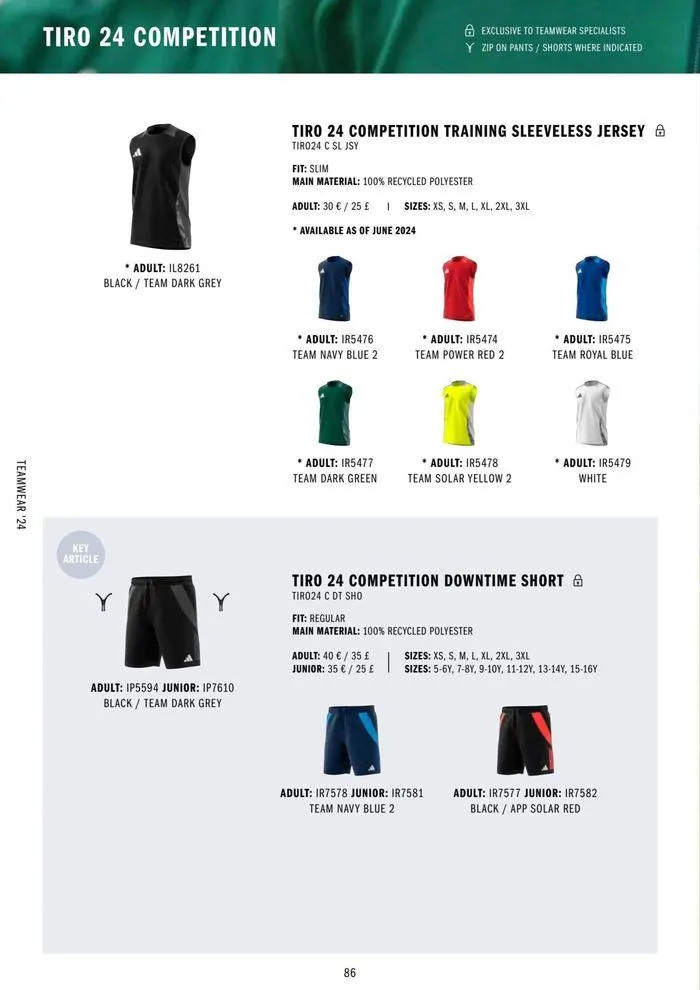 Adidas Teamwear 2024 from 11 March to 31 December 2024 - Catalogue Page 86
