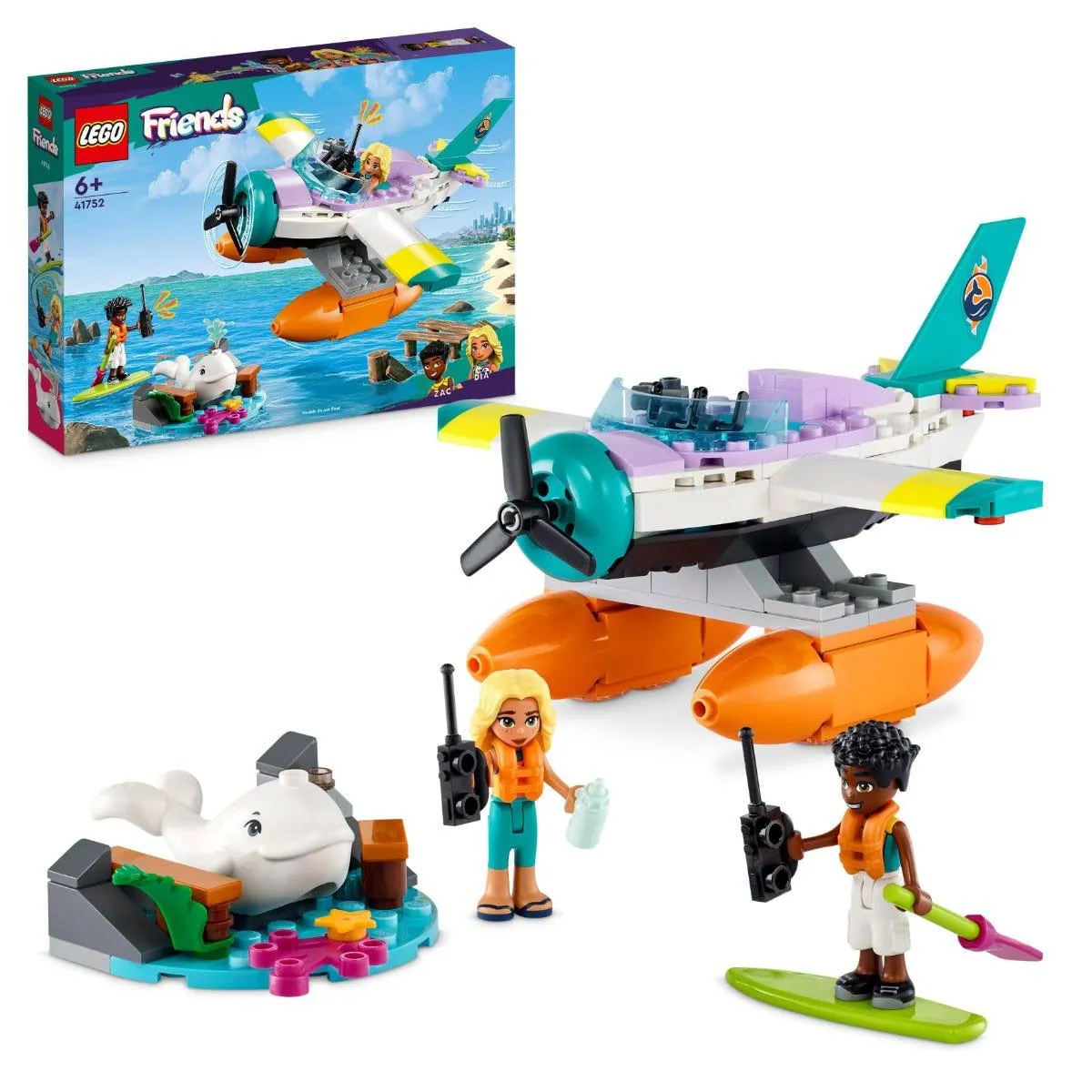 LEGO® 41752 Friends Sea Rescue Plane Toy with Whale Figure