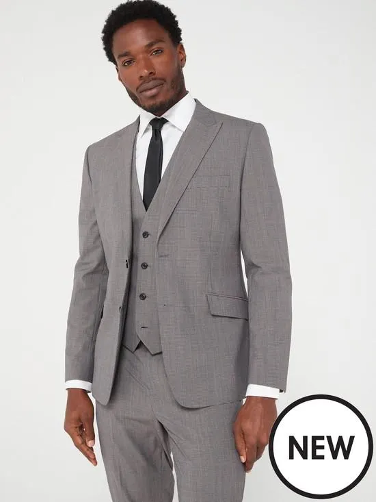 Peter Werth X Very Slim Fit Dogtooth Suit Jacket