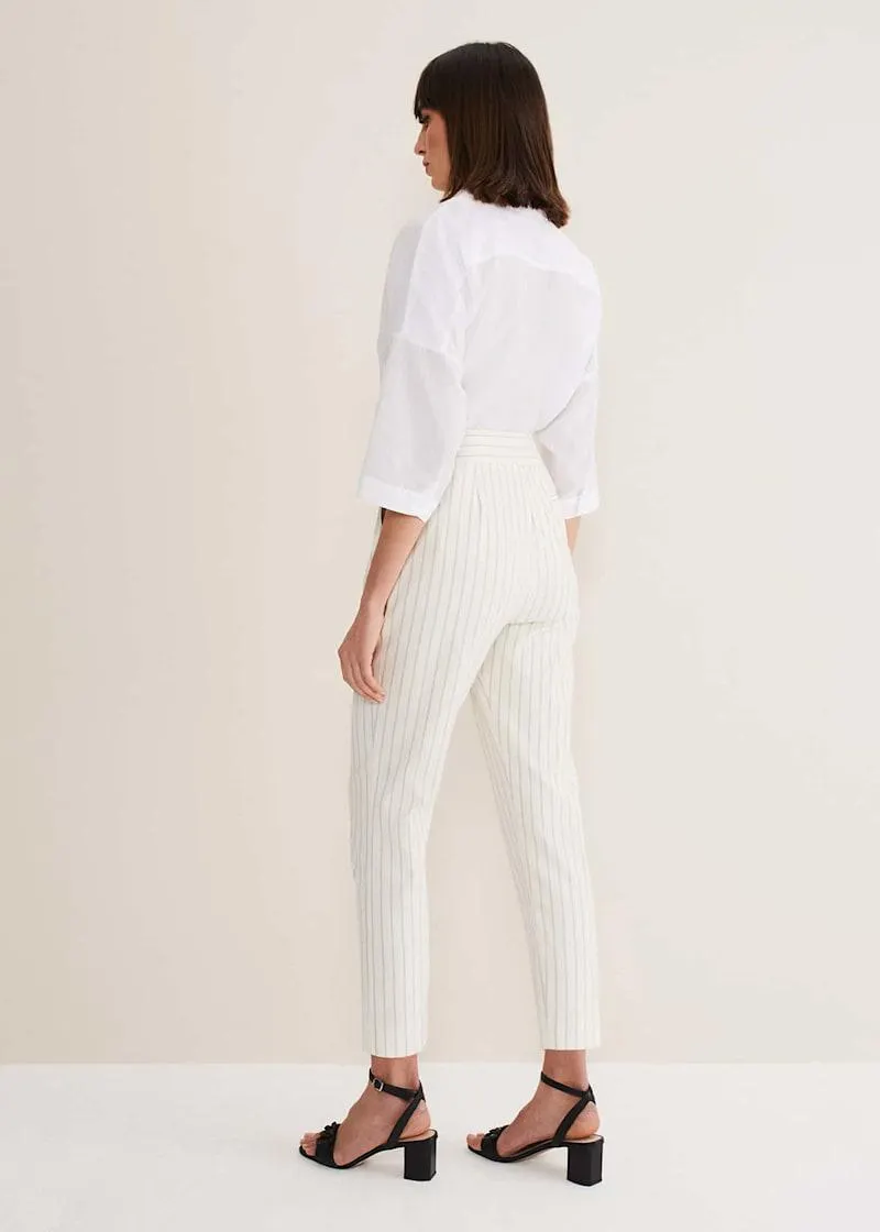 Ariella Pinstripe Straight Leg Trousers