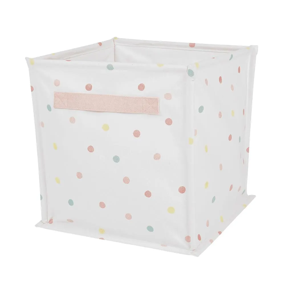 Canvas Storage Cube, Pastel Spot