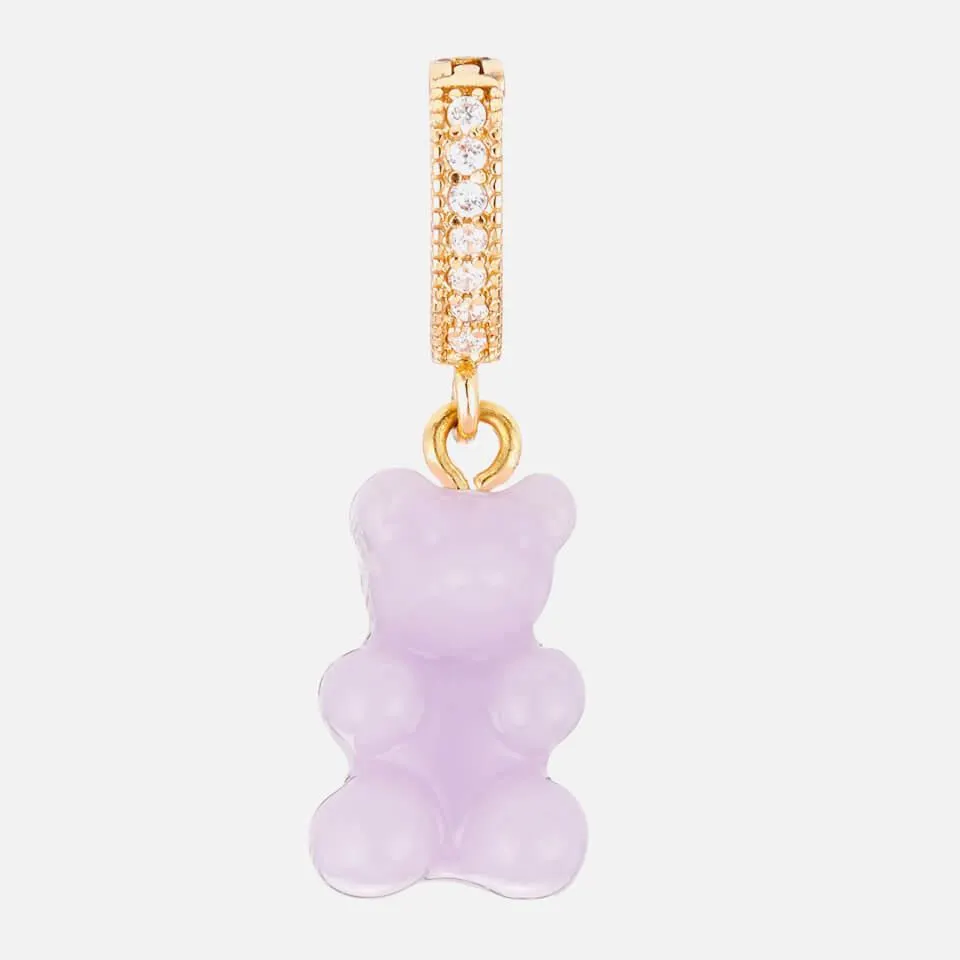 Crystal Haze Women's Pave Nostalgia Bear Pendant - Lilac
