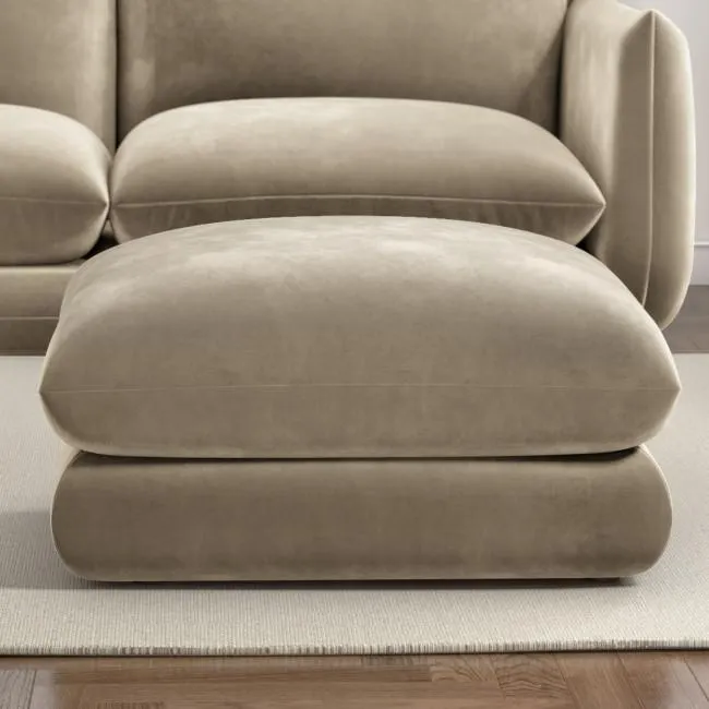 Mink Velvet Footstool - Bodi