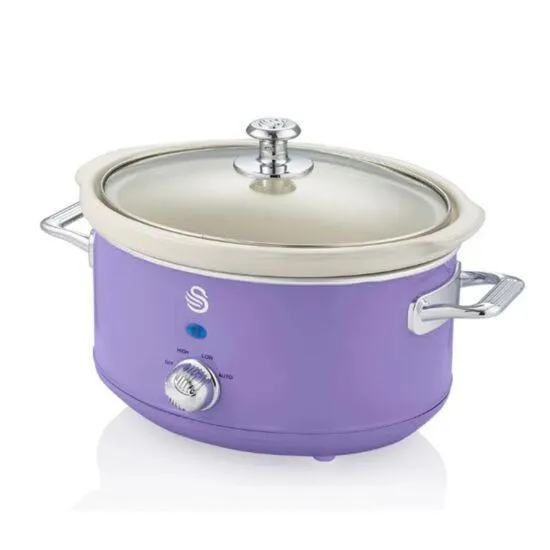 Swan SF17021PURN 3.5L Slow Cooker Retro - Purple