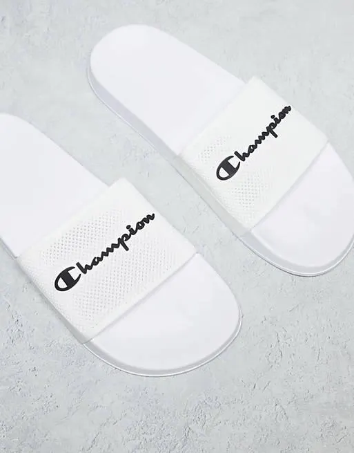 Champion Legacy Daytona unisex sliders in white