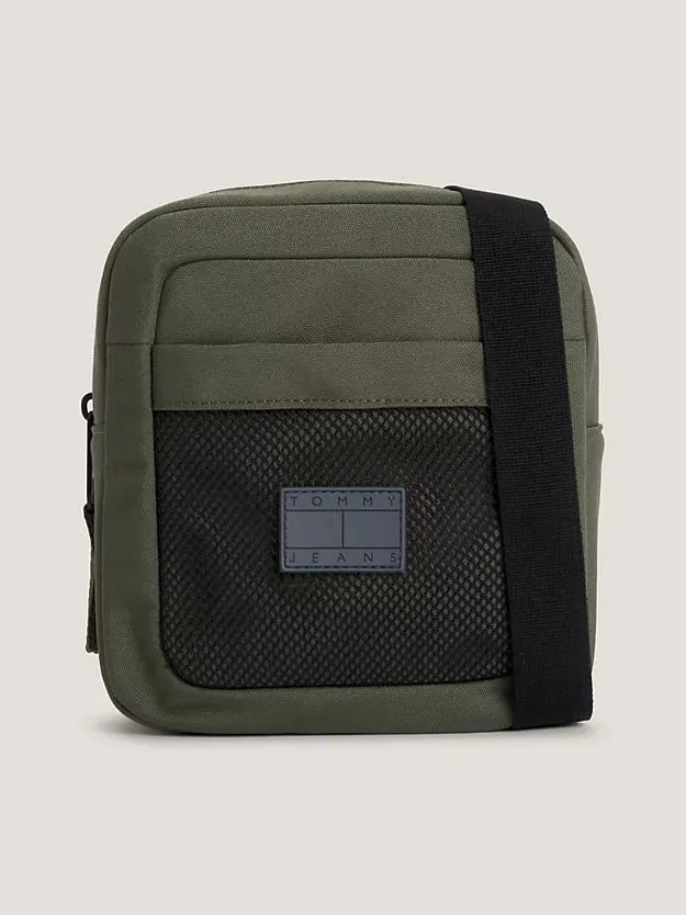 Mesh Detail Recycled Reporter Bag