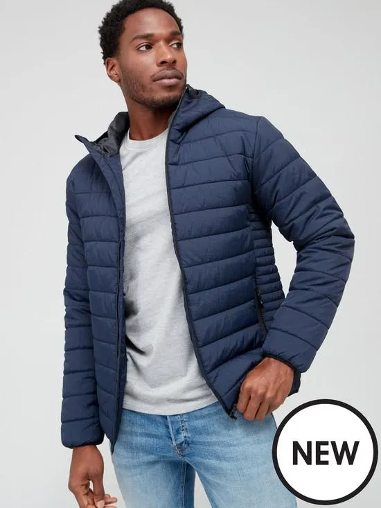Crinkle Nylon Lightweight Padded Jacket