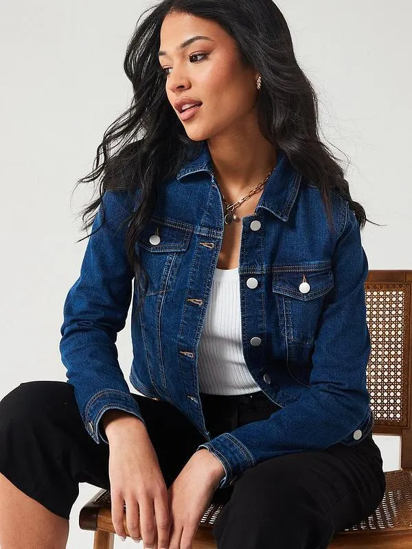 Denim Western Jacket - Dark Wash