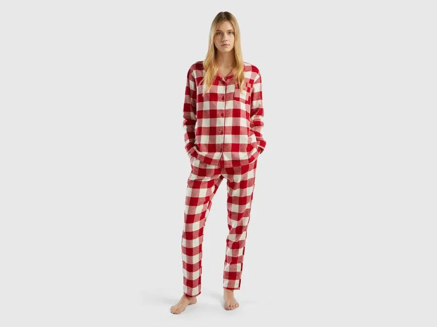 Checked flannel pyjamas