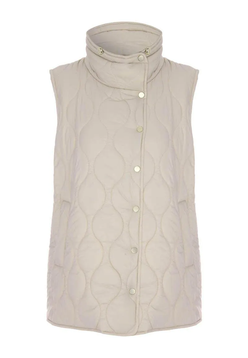 Womens Plain Stone Quilted Giltet