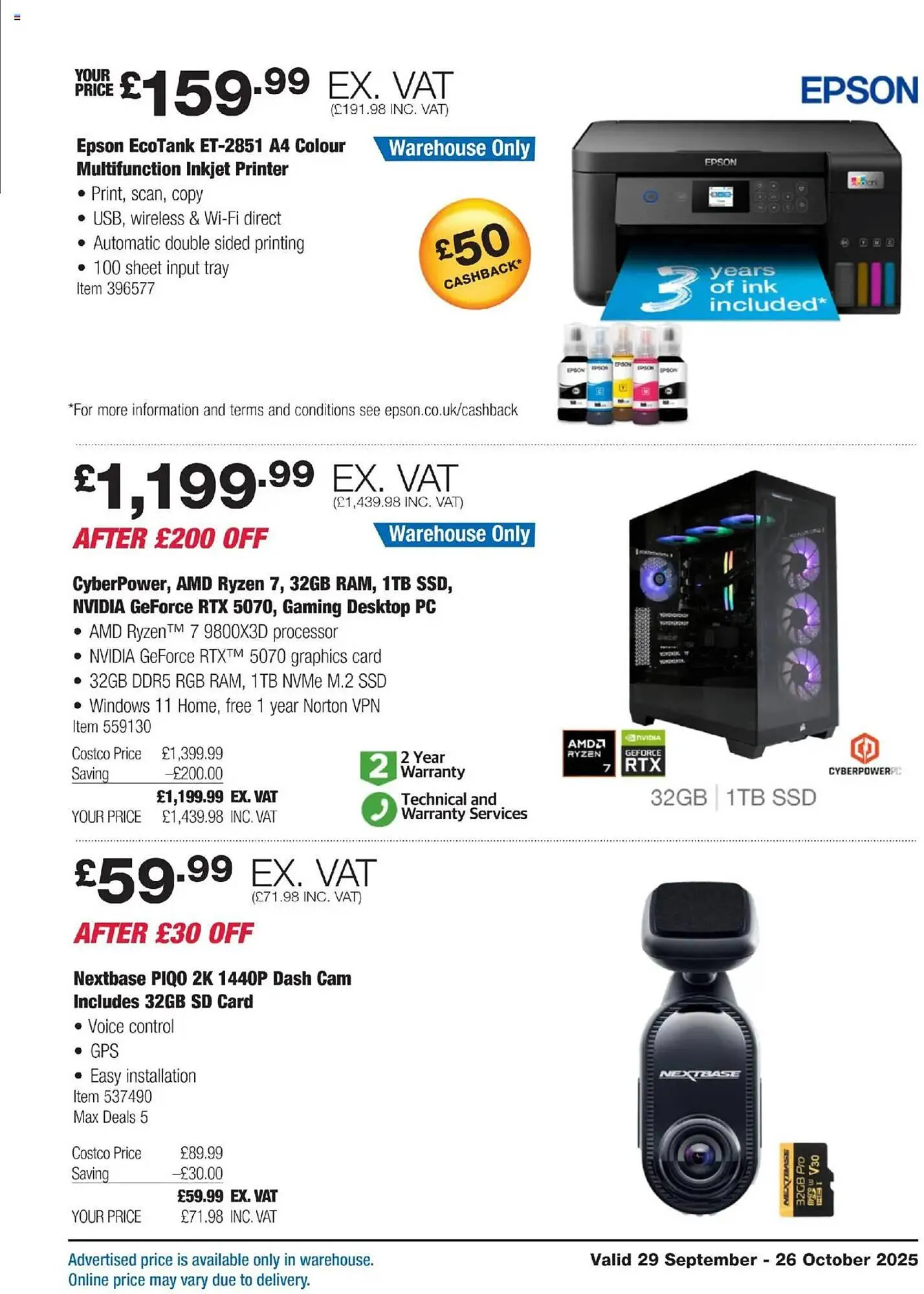 Costco leaflet from 29 September to 26 October 2025 - Catalogue Page 5