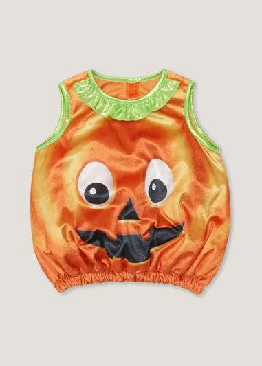 Kids Orange Pumpkin Fancy Dress Costume (9mths-5yrs) - Age 9 - 12 Months