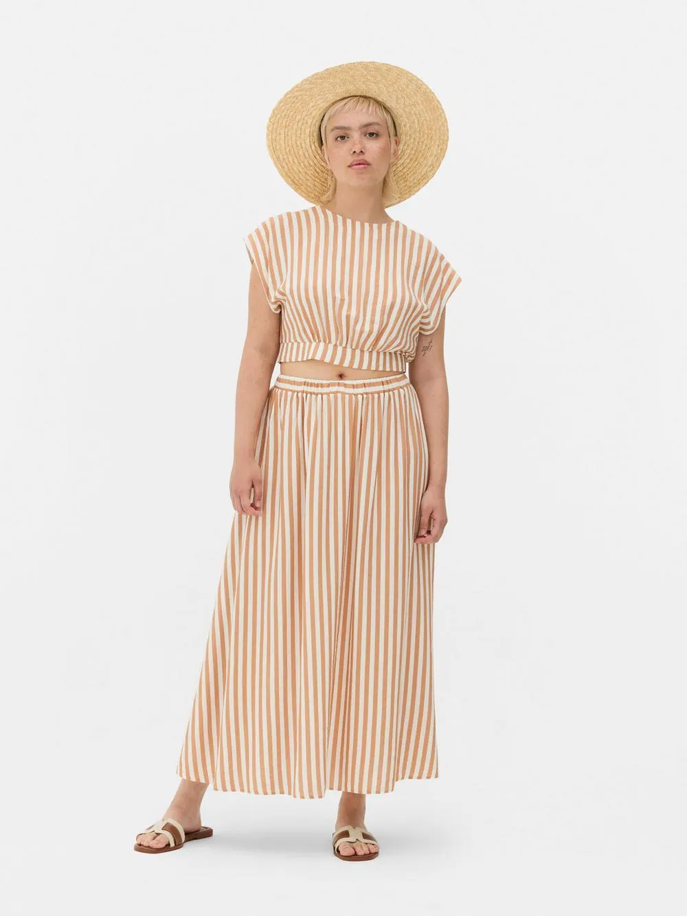 Striped Cap Sleeve Top