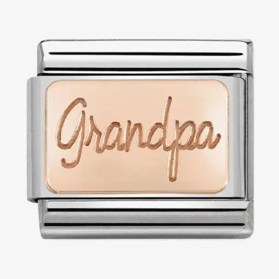 CLASSIC Rose Gold Plates Grandpa Charm