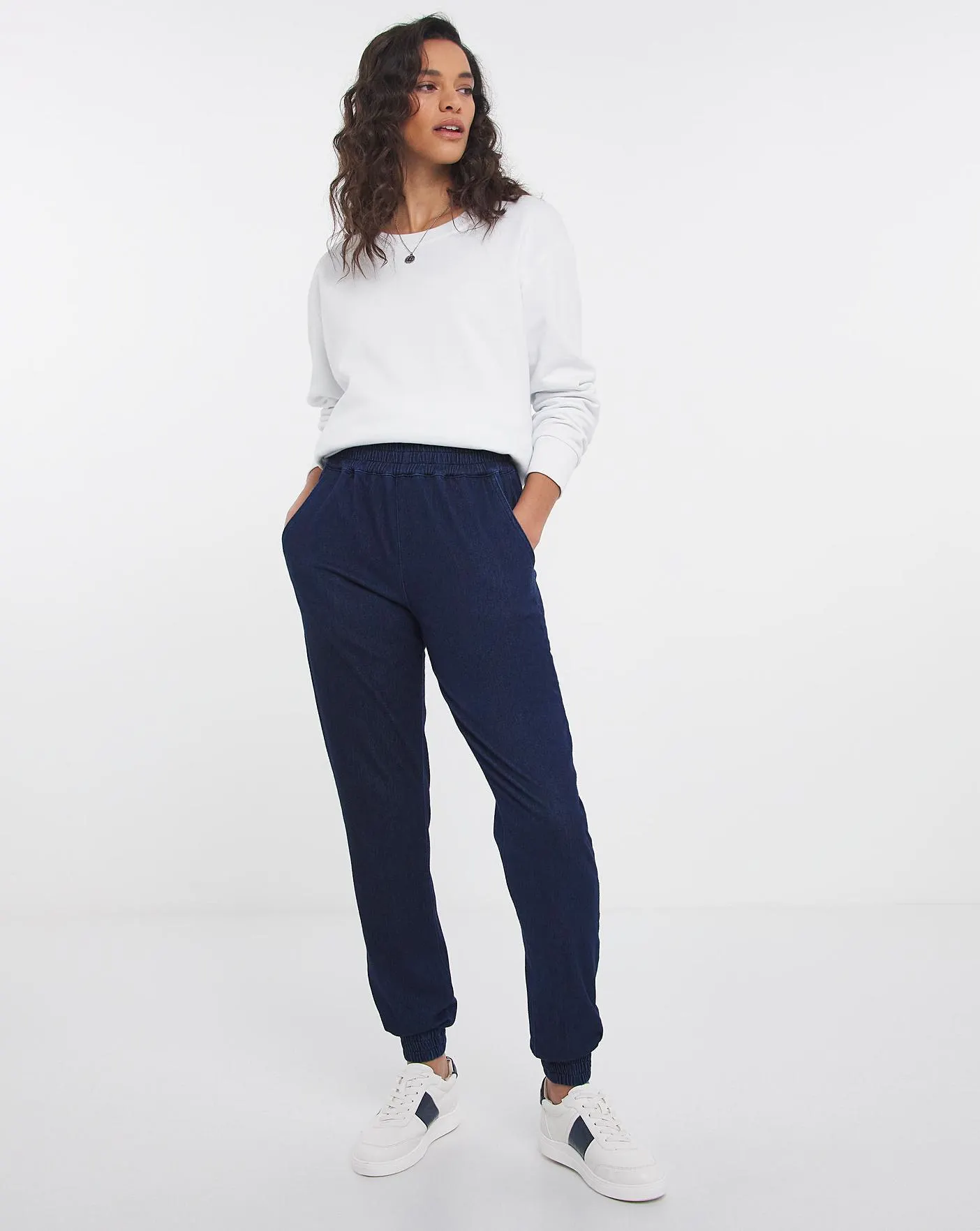 Indigo Jersey Denim Jogger