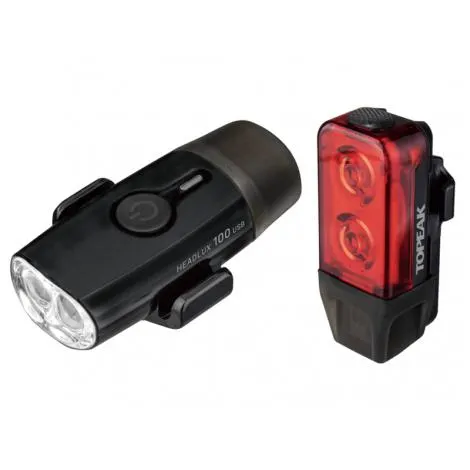 Topeak Powerlux USB Rechargable Bike Light Set