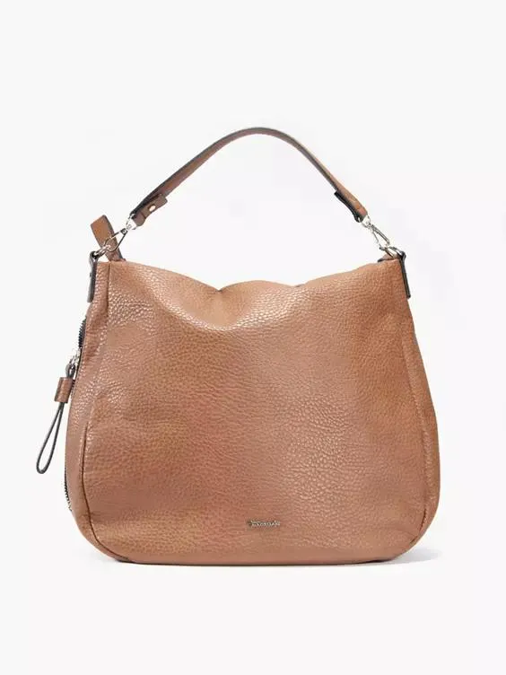 Tamaris Cognac Slouch Bag with Wide Strap
