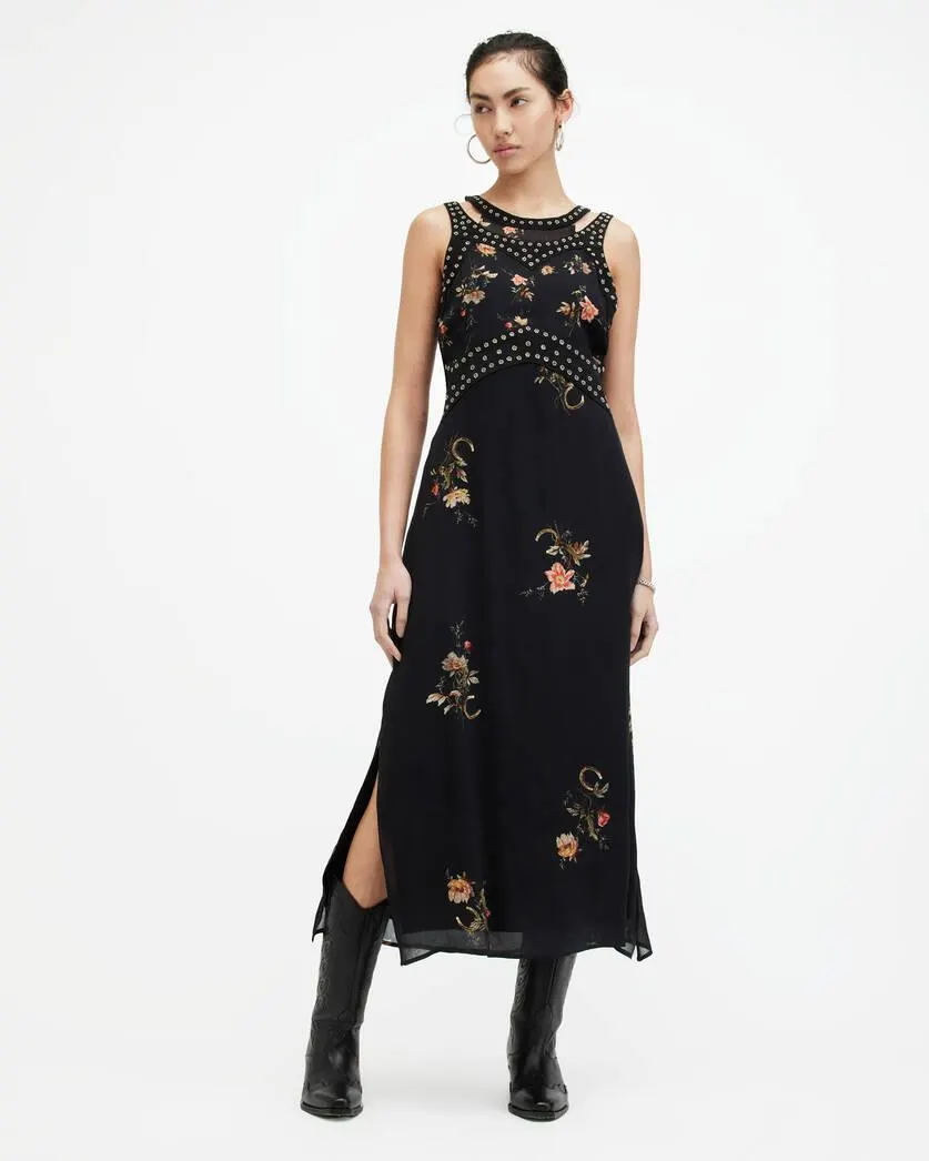 Jessie Tanana Floral Print Maxi Dress