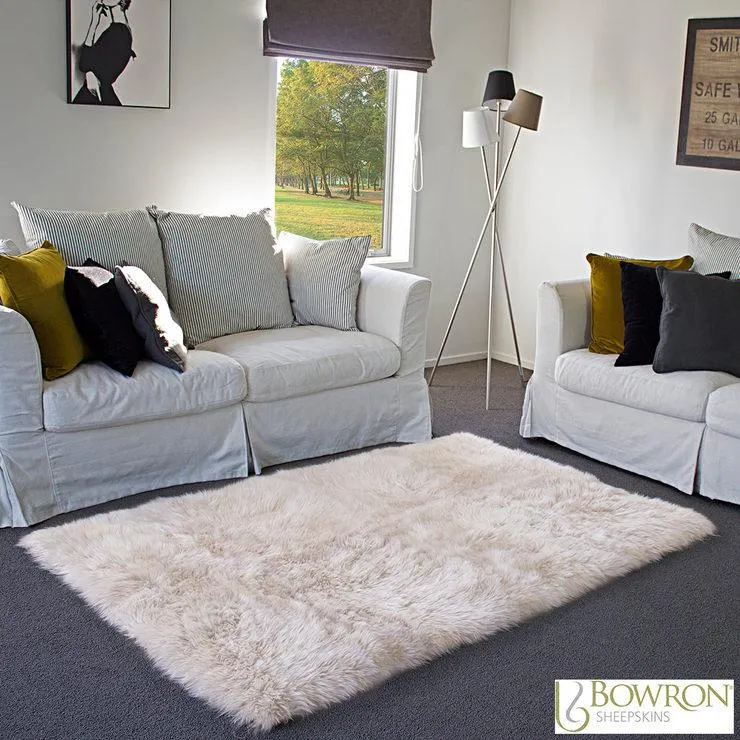Bowron Sheepskin Area Rug 120 x 180cm in 5 Colours