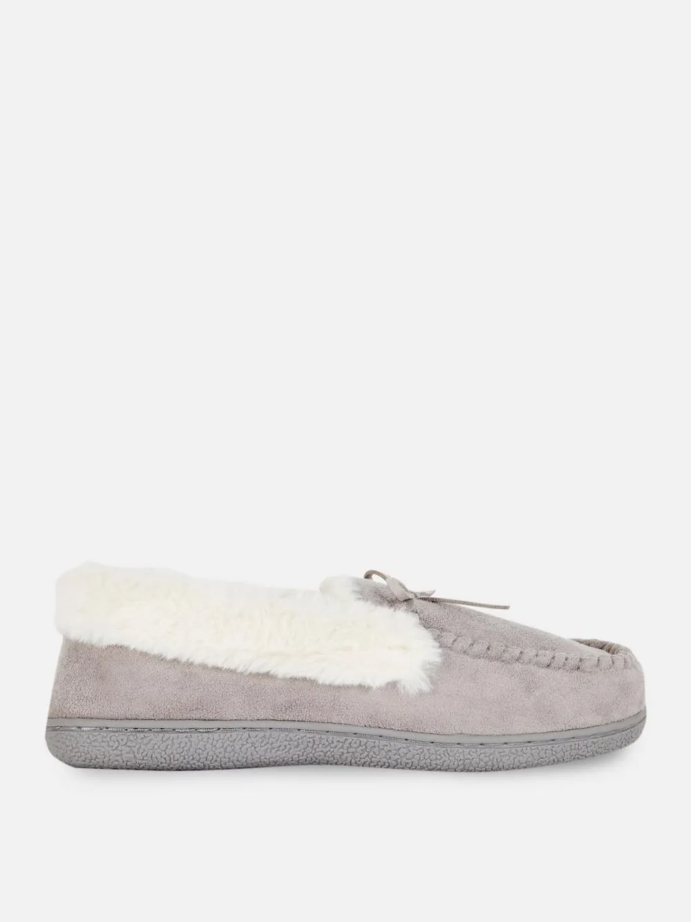 Mokassin mit Kunstfellbesatz